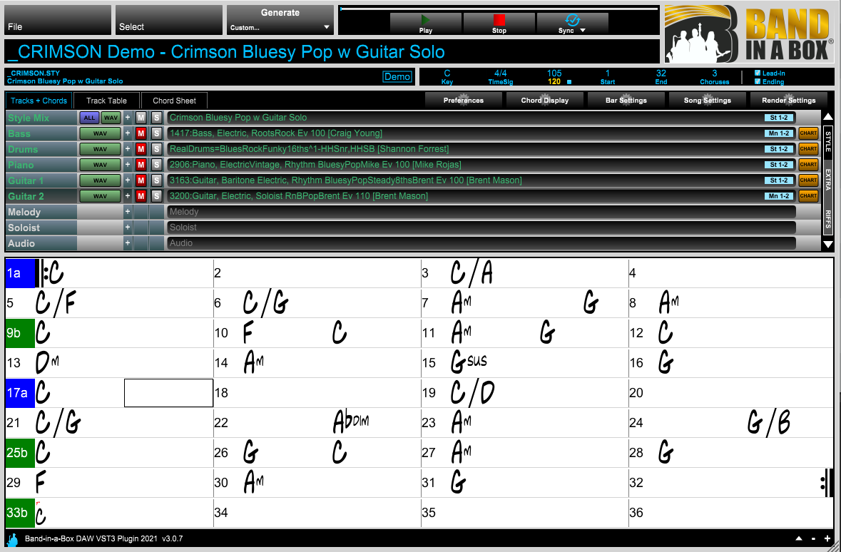 DAW Plugin main screen - v.3